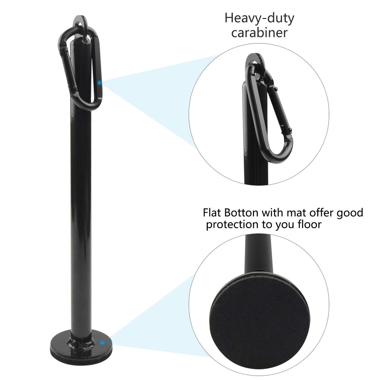 LFJ Weight Loading Pin with Carabiner fit 1 inch and 2 inch Olympic Weight Plate for Cable Pulley System LAT Pulldown (Standard Plates Loading Pin)