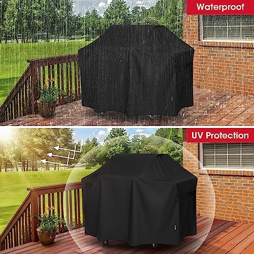 Unicook 63 Inch Grill Cover for Weber Genesis 300 Series and New 2022 Genesis 300, Outdoor BBQ Gas Grill Cover, Heavy Duty Waterproof Fade Resistant, Compared to Weber 7757