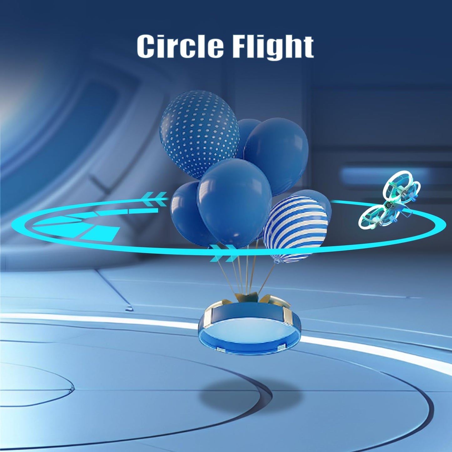 4DRC Drone for Kids and Beginners,Easy Remote Control Drone with Propeller Full Protect,Altitude Hold and Headless Mode,Blue&Green Light,2 Batteries,Toy Gift for Boys and Girls,