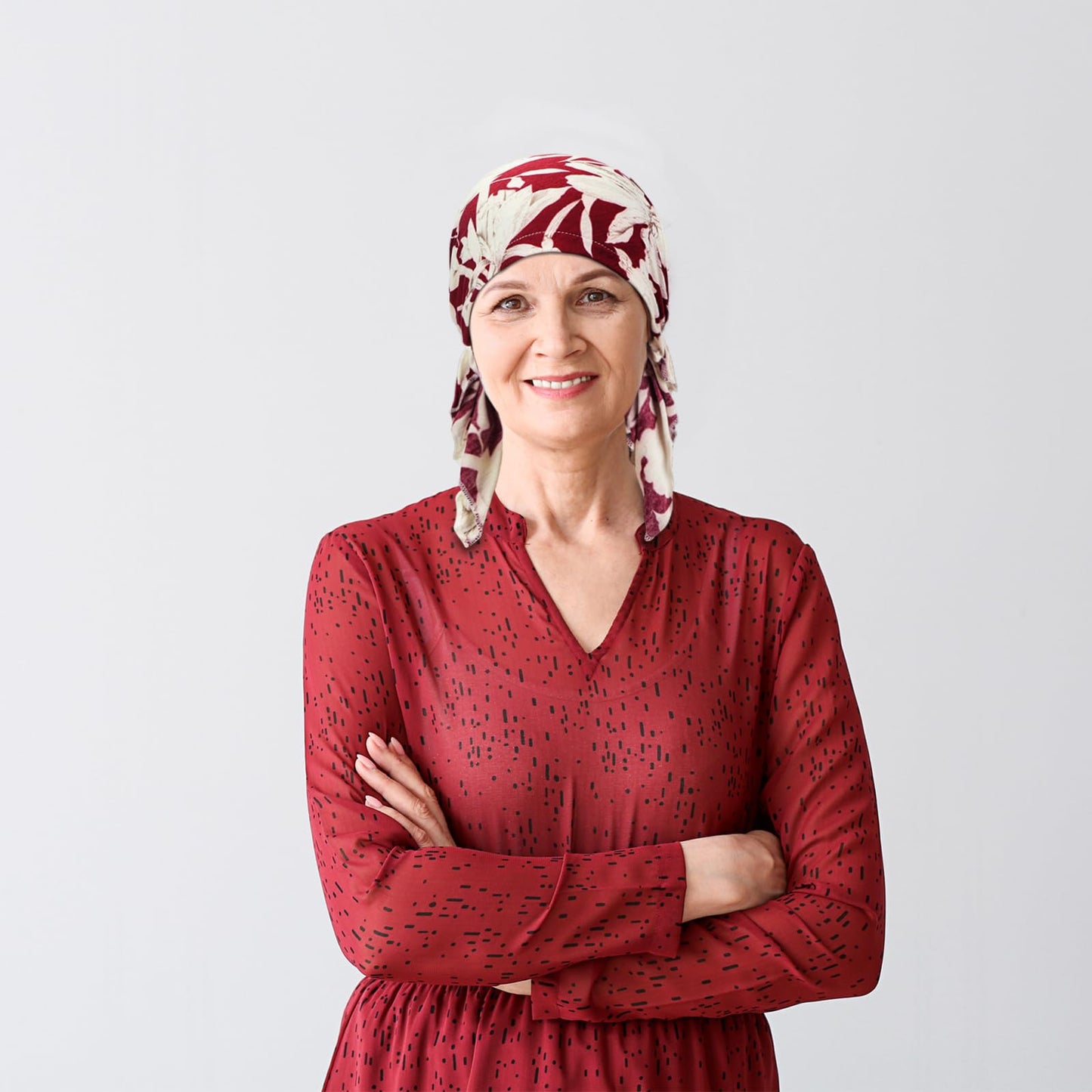 Oumrote 4 Pieces Soft Cotton Chemo Headwear for Women, Stretch Pre-Tied Chemo Head Scarves for Cancer