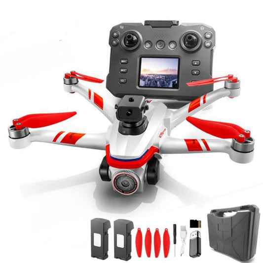 RC Drone With Screen Display Remote Control, 1080P Dual Camera, Optical Flow Hover, LED Lights, Speed Adjustment, Gravity Sensor, Brushless Motor, Trajectory Flight, 360 Degree Flip, APP Control, Headless Mode, One-Key Takeoff/Landing, Obstacle Avoidance,