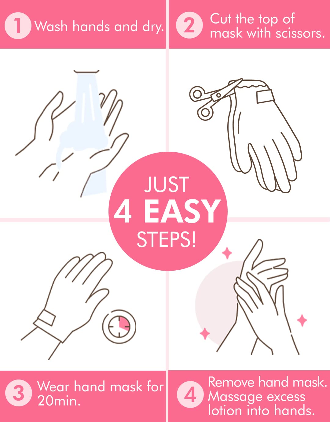 DERMAL Moistfull Silky Hand Mask Gloves 3 Pairs for Dry Hands - Intensive Repairing with Collagen and Shea Butter - Nourishing & Moisturizing Renew Hand Mask - Refreshing Peach Scent