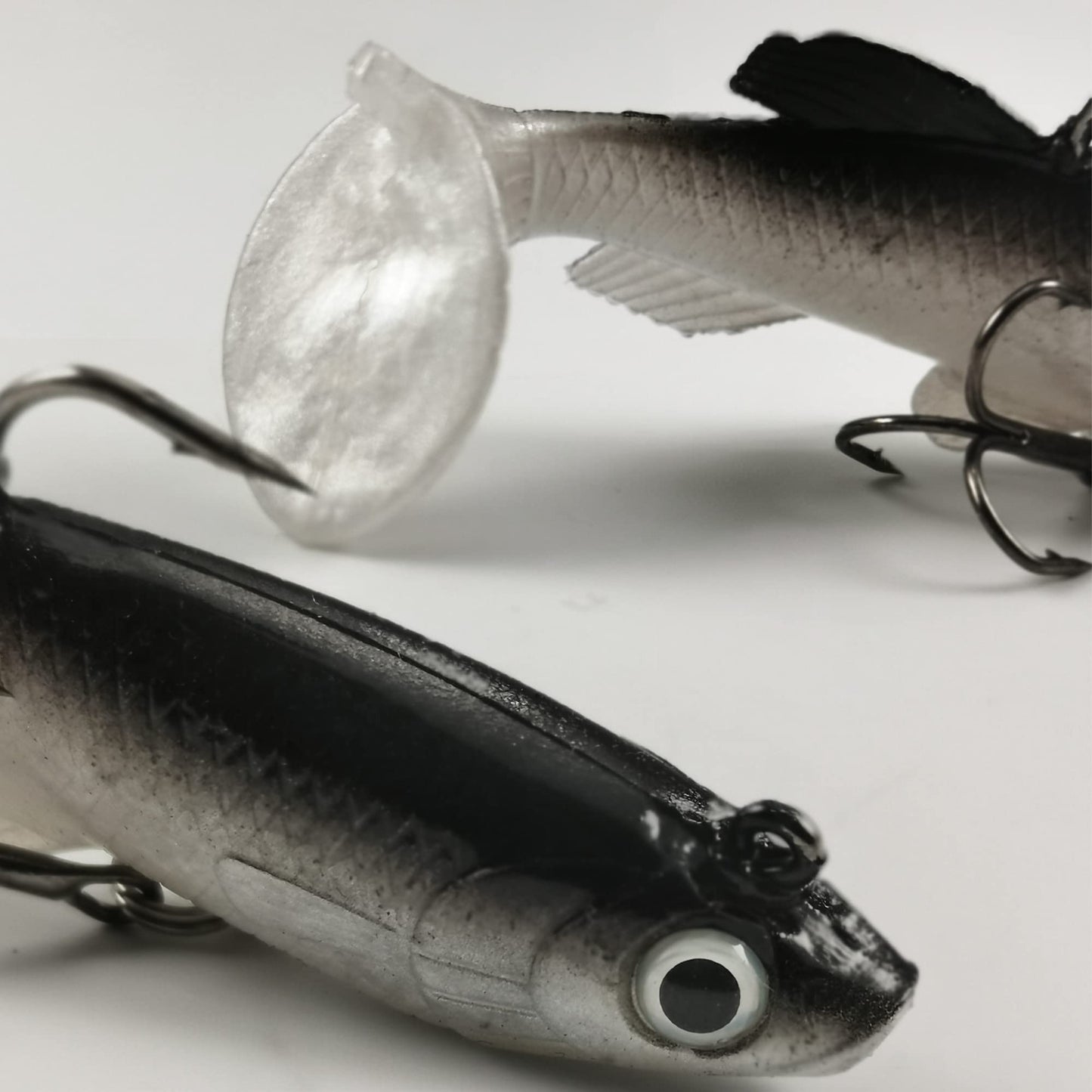Fishing Lures for Bass, VMSIXVM Fishing Jig Head Swim Shad Lure, Soft Plastic Swimbaits with Paddle Tail, Trout Bass Sinking Baits Kit for Saltwater/Freshwater, Fishing Gear and Fishing Gifts