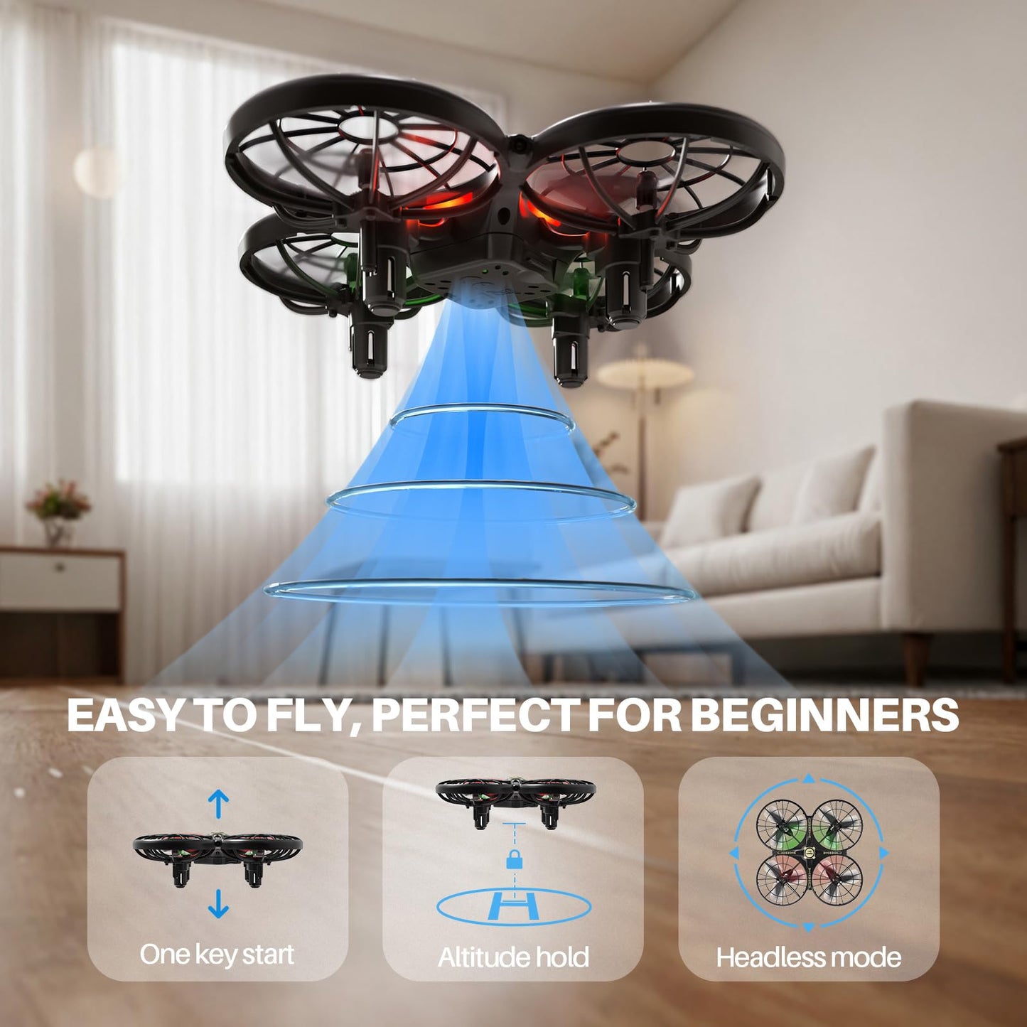 SYMA Drone for Kids 8-12 with Automatic Obstacle Avoidance, 20 Mins Flight Time(2 Batteries), One-Key 360°Flips and Altitude Hold, Safe Flying Toys for Boys and Girls