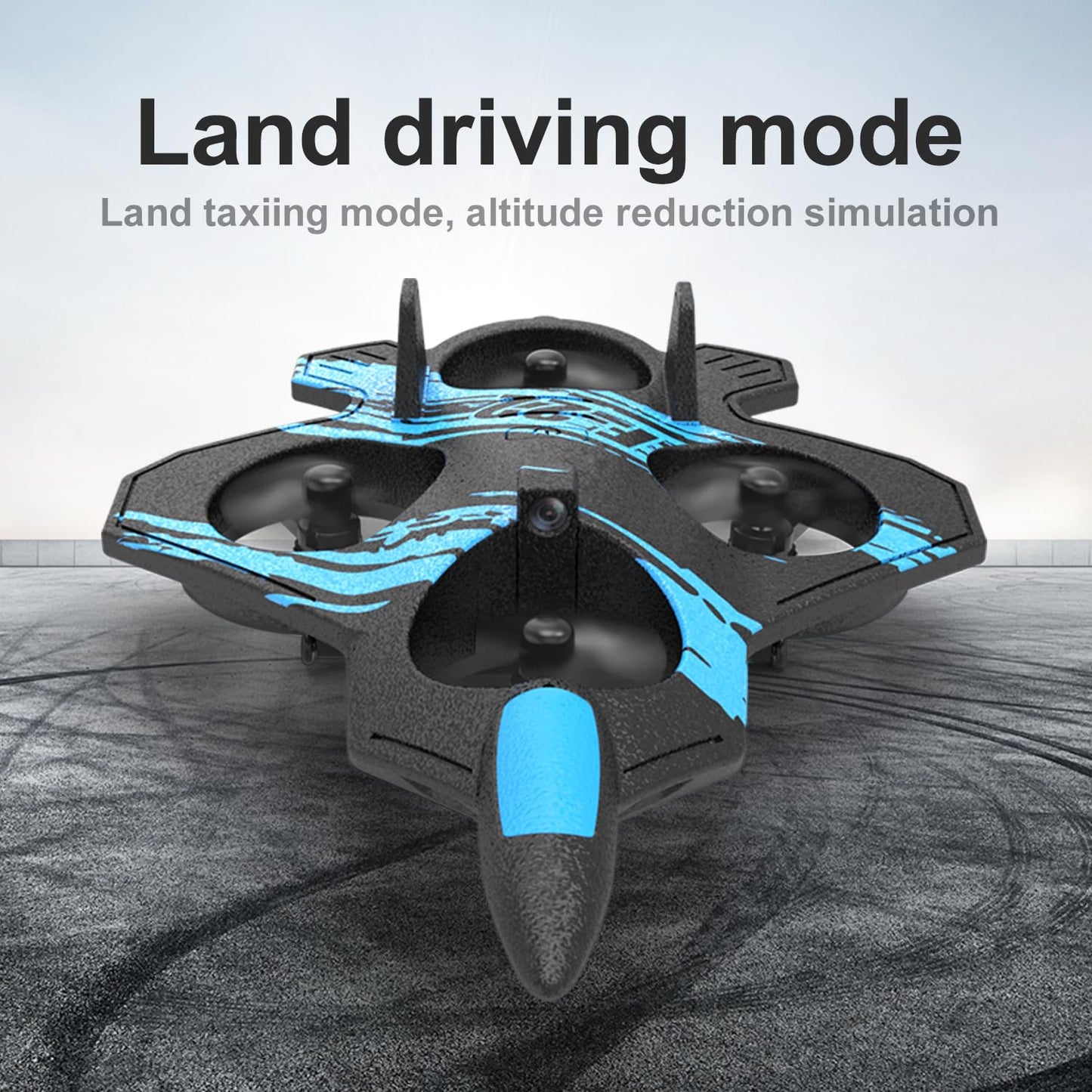 MATHSLICE RC AirPlane Drone, Remote Control Airplane Quadcopter with Auto Hovering,3D Flips,3 Speed Modes,long Flight Distance Flying Time [ Blue ]