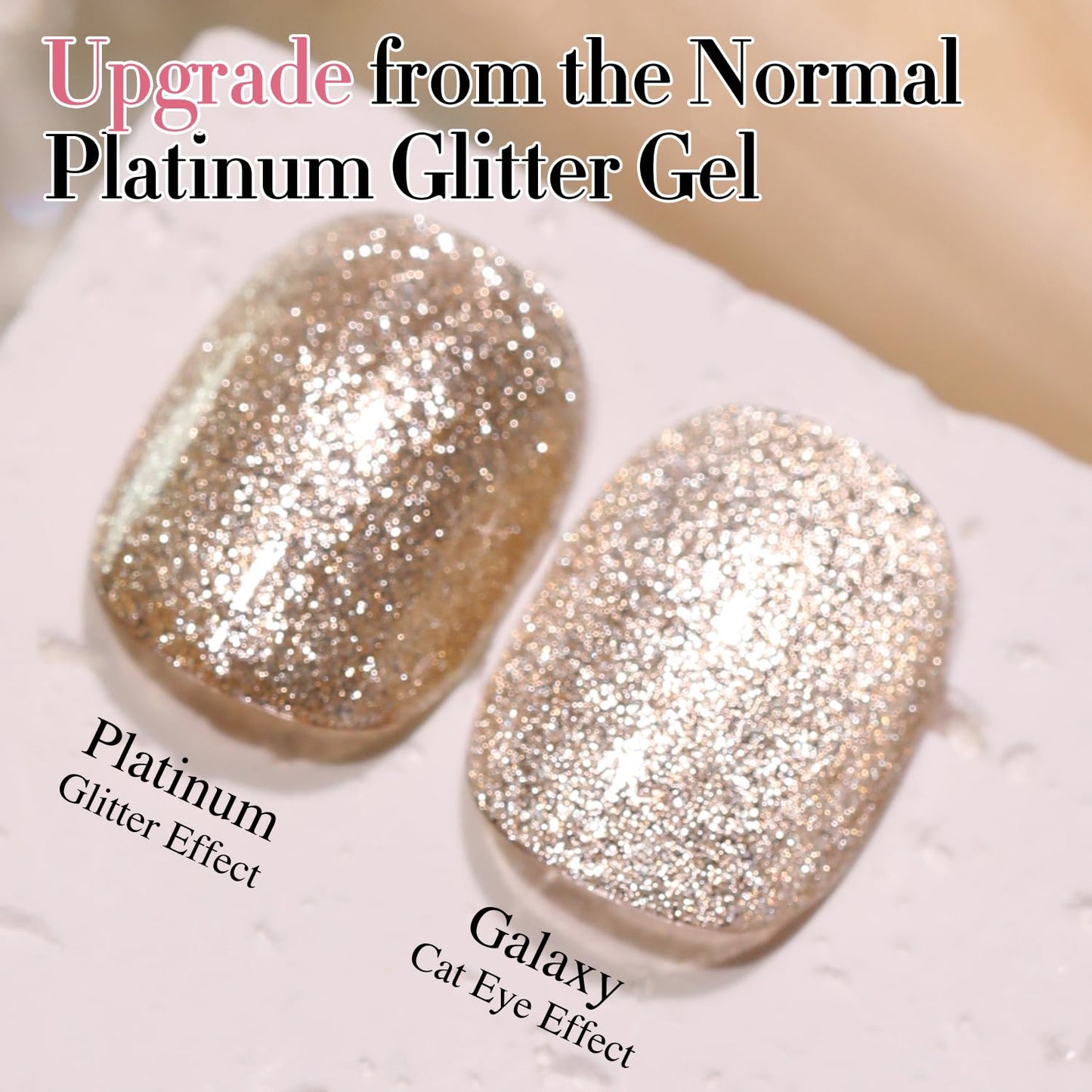 Double Rhythm 15ML Glitter Gel Polish Shimmer Reflective Holographic Color Magnetic for Nail Art Salon DIY at Home (MC1087)