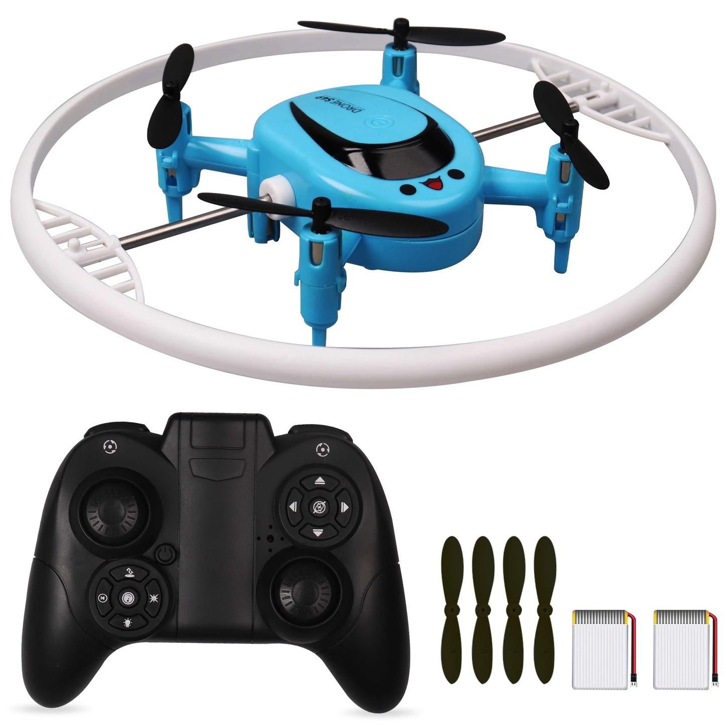 Mini Drone for Kids and Beginners - Small RC Drone with Cool LED Lights, 360° Flip and 90° Surround Flight - with Batteries, Extra Propellers and Remote Control - Long Battery Life, Easy to Use