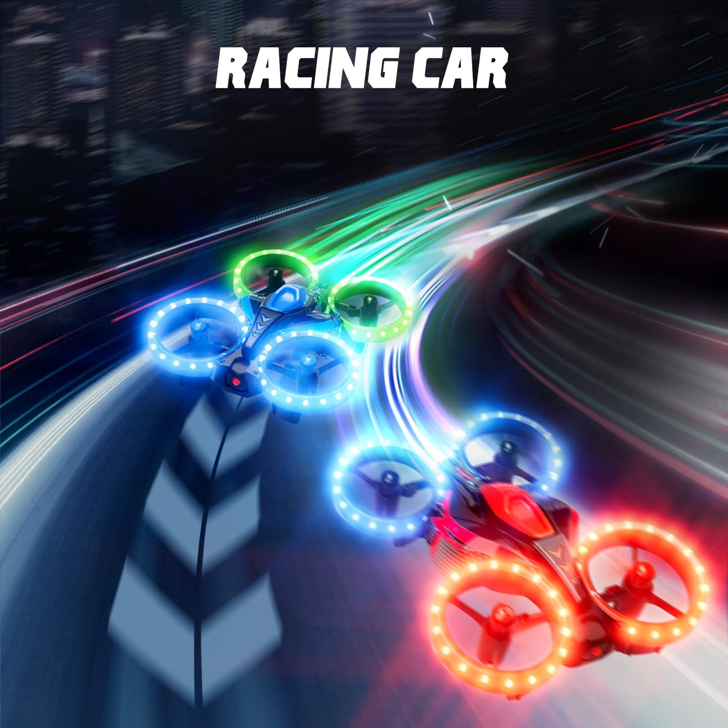 ARMEW 3 in1 Drones for Kids, Battle Drone for Boys & Girls with LED Lights, 3D Flip, Circle Fly, Altitude Hold, Ready to Fly and Run STEM Toy