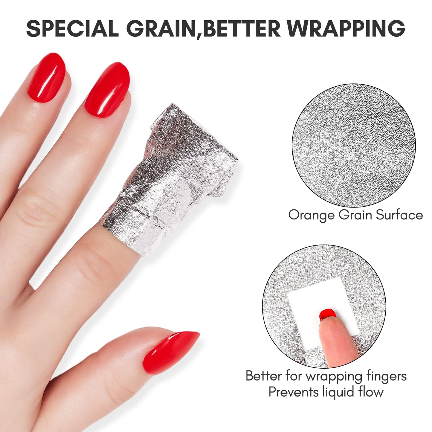 Makartt Nail Polish Remover, 100pcs Nail Foil Wraps for Soak Off Gel Polish Remover, with 1.18inch Pre-attached Lint Free Cotton Pads For Nails, Non Acetone Nail Polish Remover