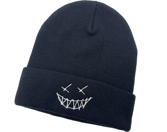 CZEVIP Skeleton Fisherman Beanie Winter Hats Skull Goth Running Beanie Ski Hats Cool Warm Soft Knit Hat Fun Beanies for Boys Girls Men