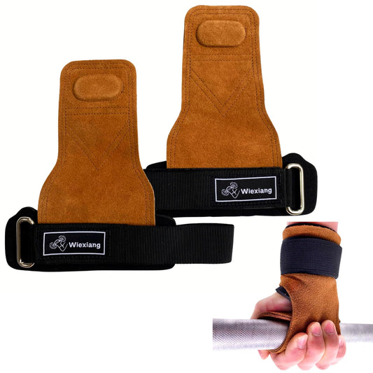 Wiexiang Adjustable Neoprene Padded Wrist straps for Weightlifting,Weight Lifting Straps Gym weight lifting wrist wraps，Gym Accessories for women for Men/Women(Pair)