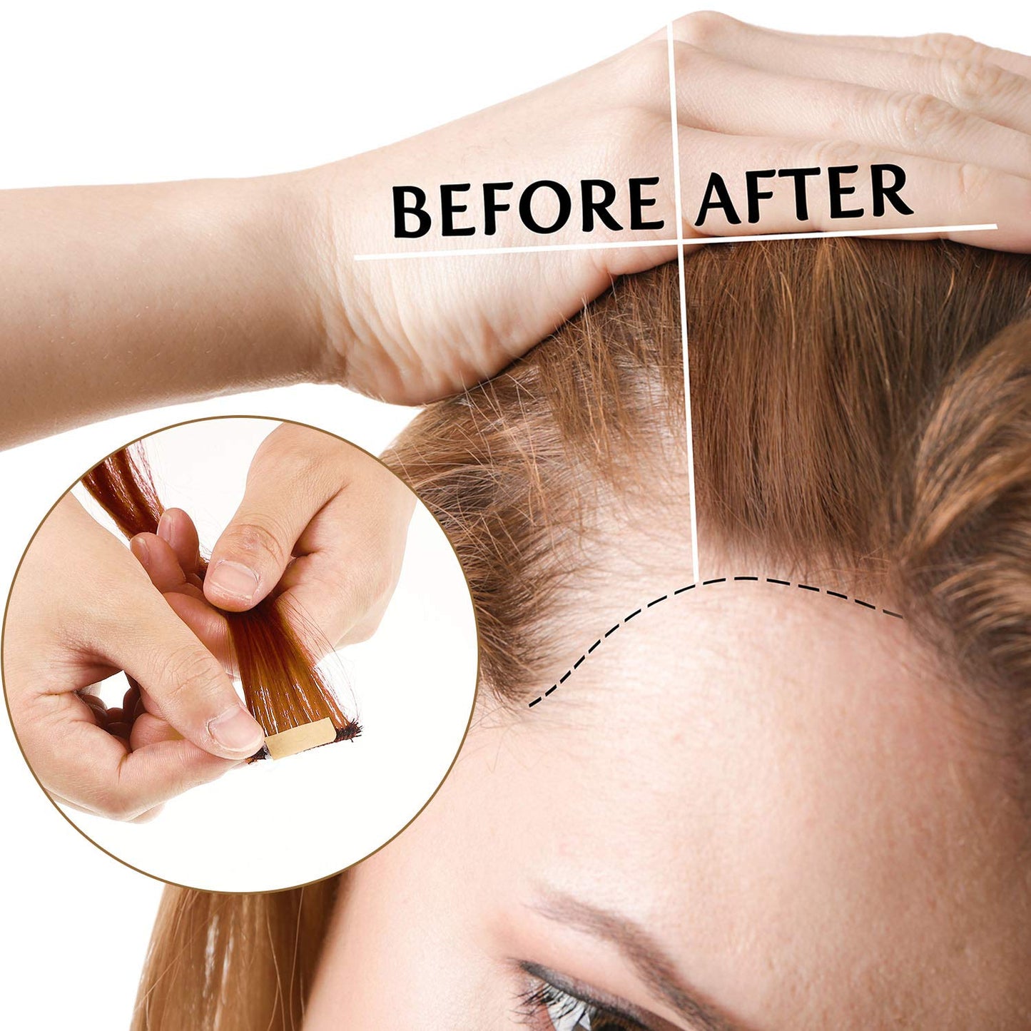 Blulu 360 Pcs Hair Extension Tape Tabs Bulk Double Sided Strong Adhesive Hair Tape in Extension Replacement Wig Strip Waterproof Beauty Tool for Hair Lace Wigs Toupee Hairpiece Supply(Nude Color)