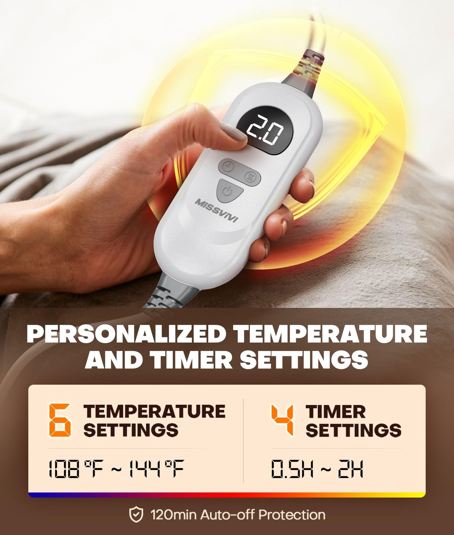 Graphene-Infused Weighted Heating Pad, Effective Pain Relief Instant Heating Pads for Neck and Shoulders and Back, Ergonomic Heated Wrap w/ 6 Heat Options 4 Auto Timer, Christmas Gifts for Women Men