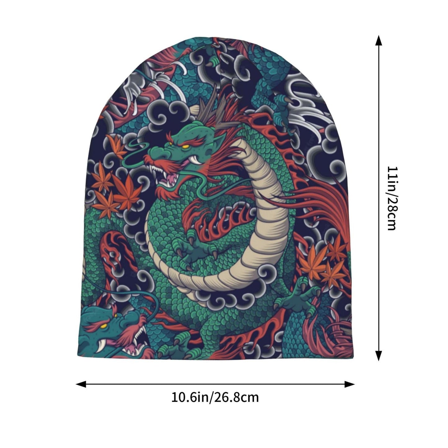 Cool Dragon Beanie Skull Cap Chemo Hat Cancer Headwear Knit Hat Scarf Nightcap for Women Men