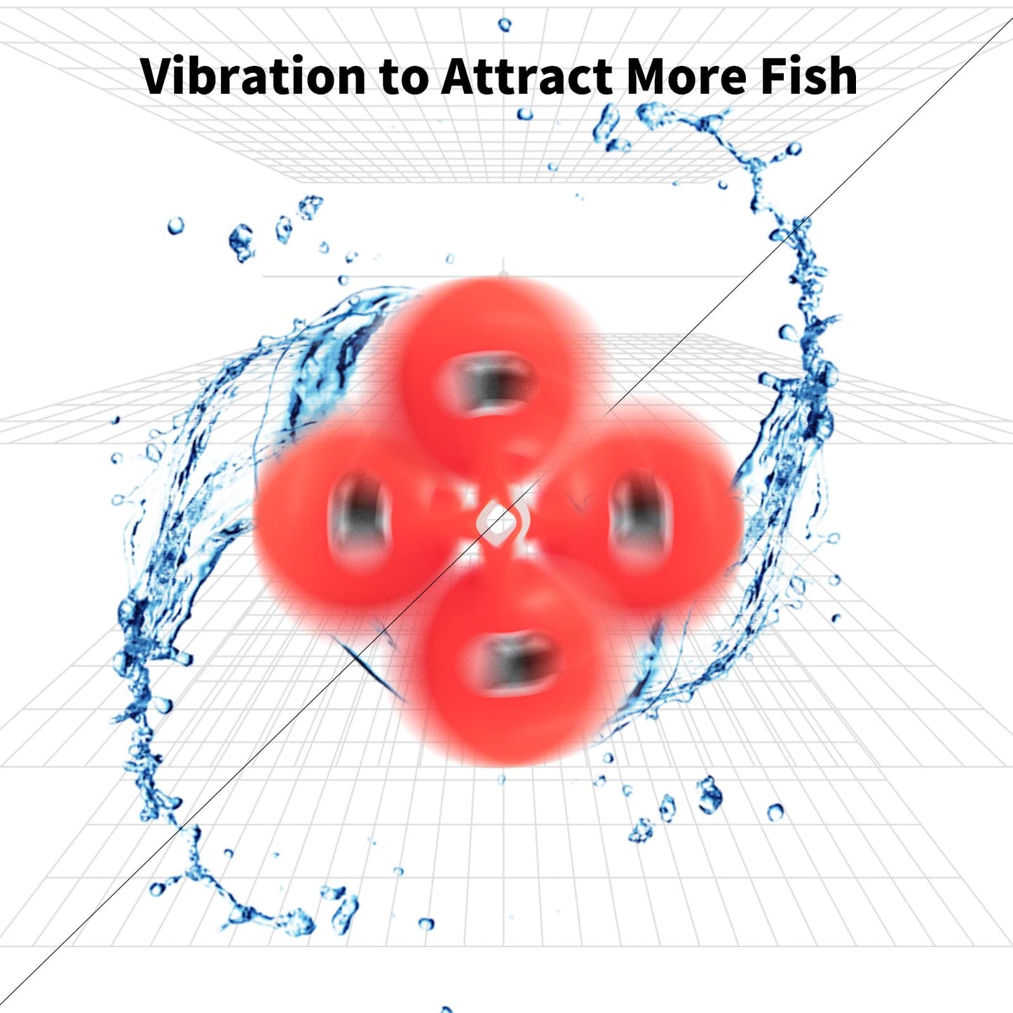 Alwonder 20 Pack Fishing Double Rattle Beads, Catfish Rig Fishing Attractants Portable Plastic Fishing Beads Fishing Bells Accessory for Catfish Striper Bass Pompano, White