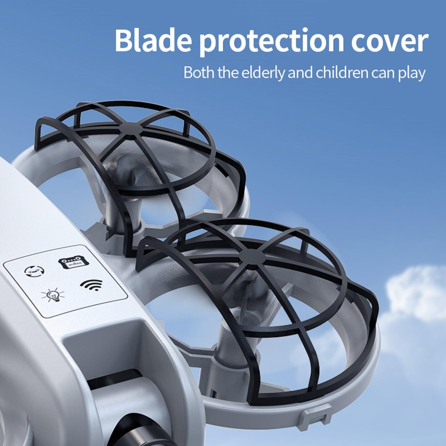 elecci K100 Mini Drone with Screen Controller with SD Card, Two-batteries, Optical Flow Positioning, All-round Protection for Flight Paddles, Suitable for Beginner. (2 batteries - White)