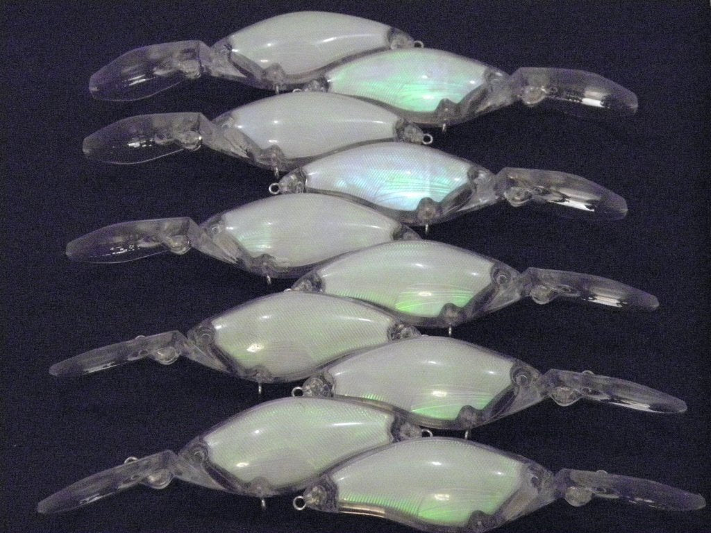 wLure 10 Blank Unpainted Deep Diver Crankbait Fishing Lures with Free Eyes UPC739
