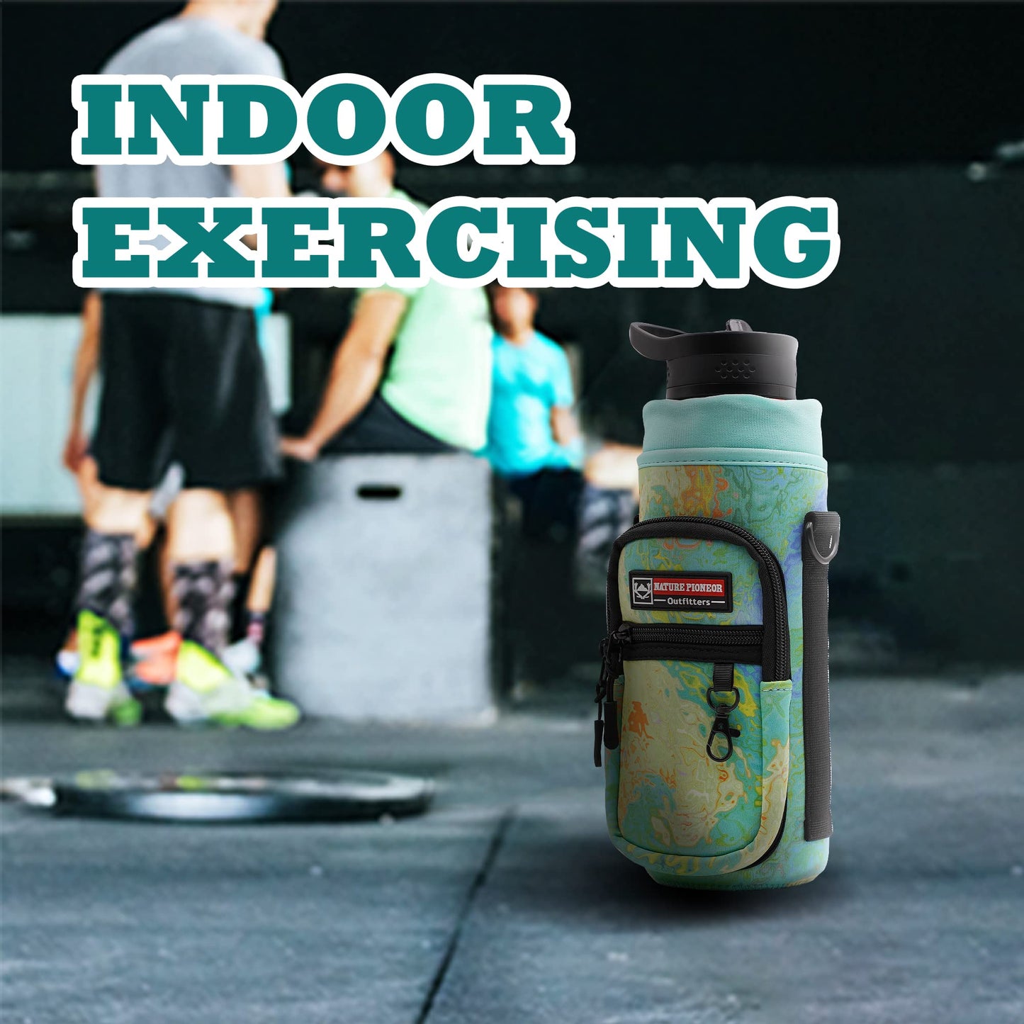 NATURE PIONEOR Water Bottle Carrier Holder Sleeve with Adjustable Strap25 32 40 oz, Insulated Water Bottle Holder Sling Bag