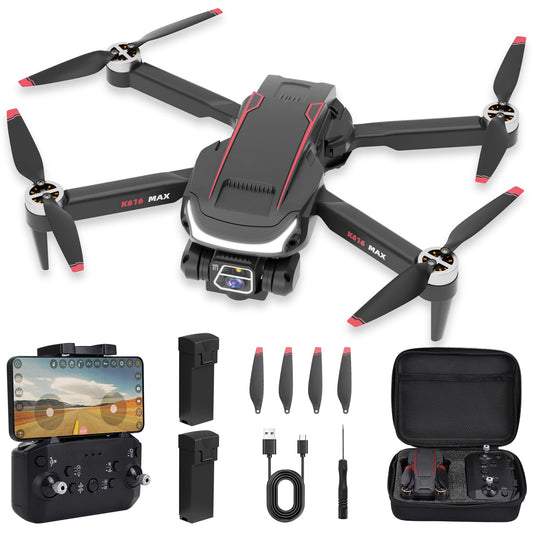 Drone with Camera for Beginner,Brushless Motor 1080P HD Drones for Adult&Kids, Drone with Optical Flow Localization, Altitude Hold, RC Quadcopters Drone with Obstacle Avoidance &One Key Take Off/Land(2 1800mAh battery)