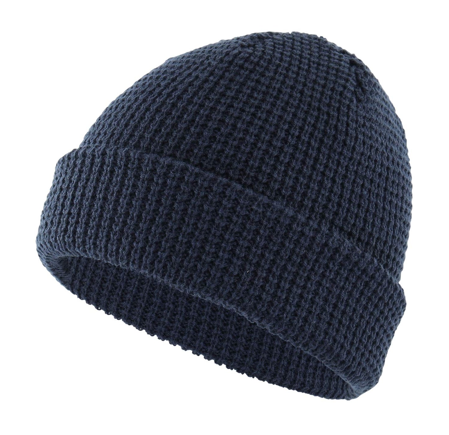 Home Prefer Men's Soft Warm Acrylic Knit Winter Hats Caps Cuffed Beanie Watch Cap Navy Blue