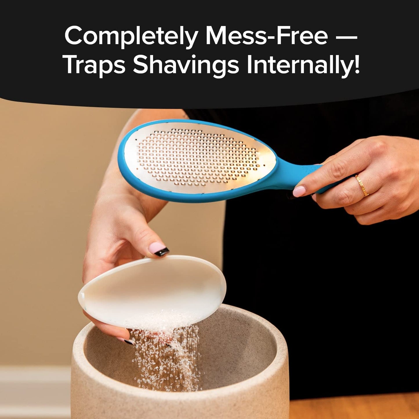 PedEgg Jumbo As Seen On TV, Gently Removes Calluses & Dry Skin Without Bending for Smooth, Soft Feet, Easy Reach Handle, Mess-Free, 300% More Microfiles Than Original, Reach Your Feet with Ease