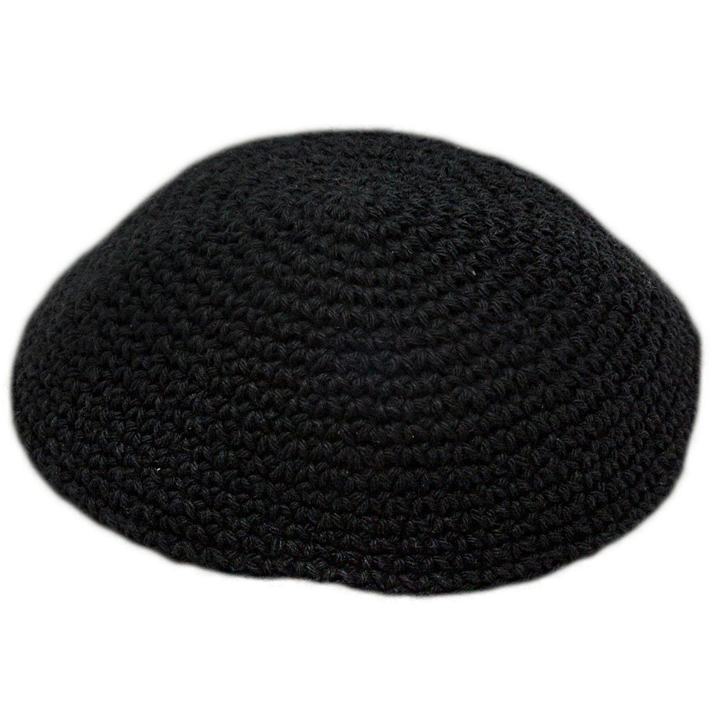 Black All Size Hand Made Yarmulke Jewish Kippah Kipa Judaica Yamaka Kippa Yamakah Yarmulka Hat Men Or Kids (18CM 7IMCH)