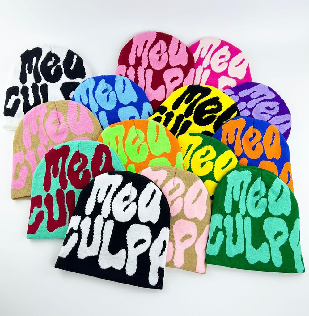 HAILTH Y2K Women's Beanies Wool Acrylic Knitted Hat Women Hats Beanie Wireless Winter Knit Hat Warm Knitted Cap Casual Skullies Outdoor