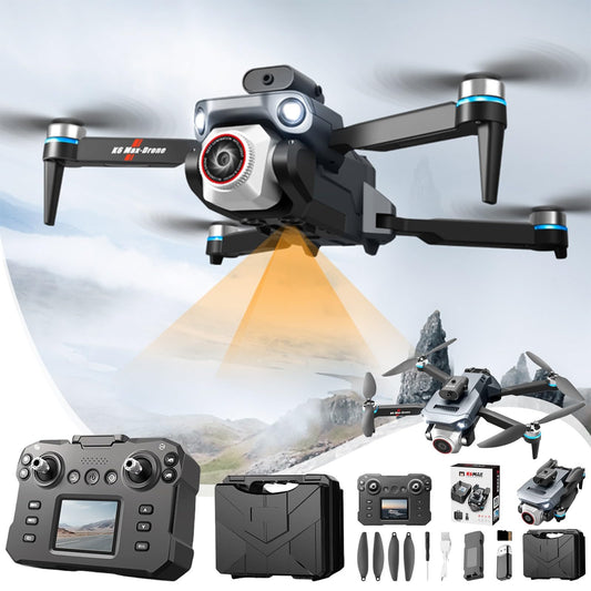 Drone With ESC Camera Screen Display Remote Control Built In WIFI RC Quadcopter Multi functional drone fot Adult, Beginner Drone with Storage Bag Brushless Motor Gesture Control Headless Mode