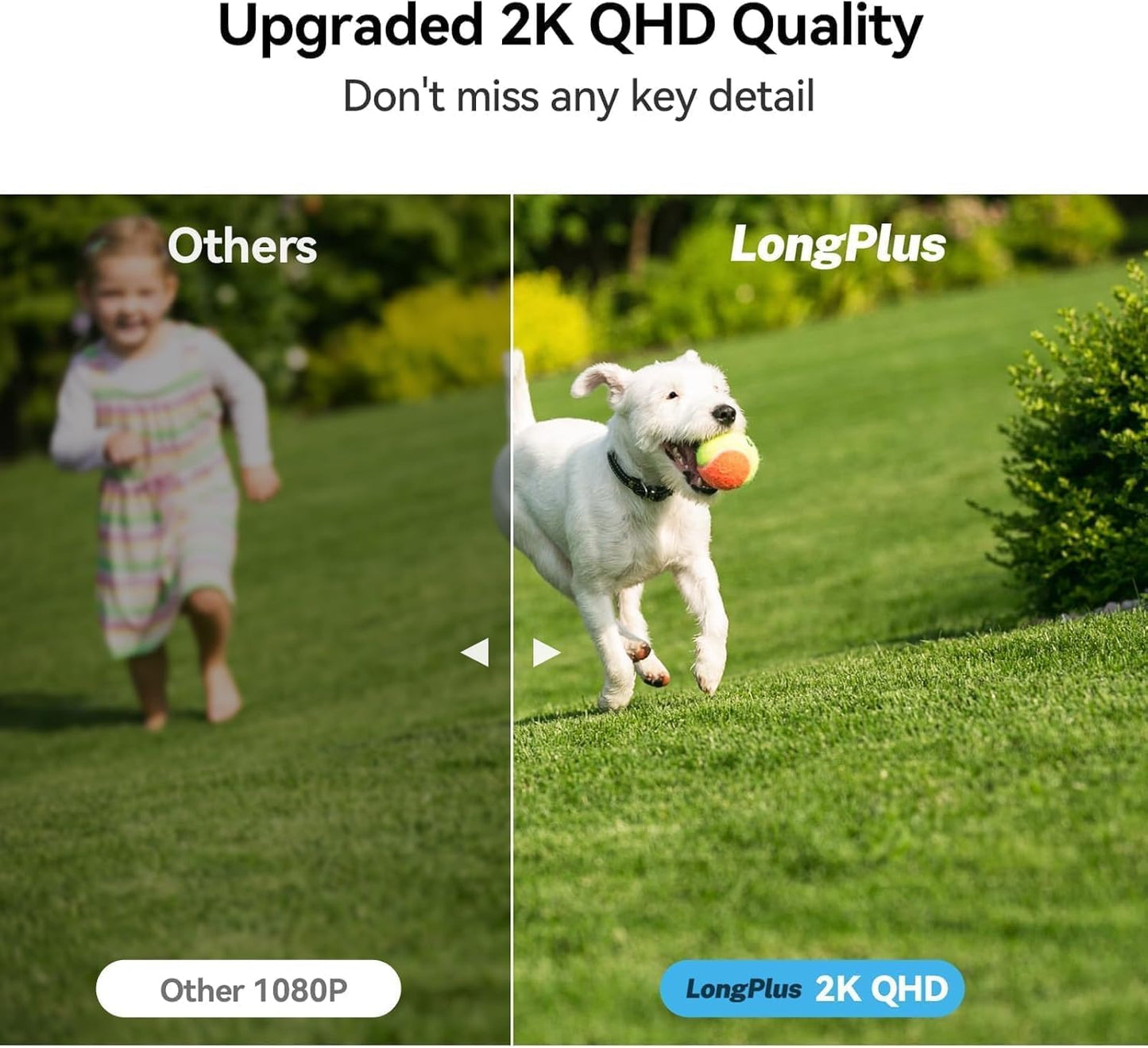 LongPlus Security Cameras Wireless Outdoor Camera Wireless Camera for Home Security, 2 Pack 2K Battery Powered WiFi Cameras with AI Motion Detection, 2-Way Talk, Cloud/SD Storage