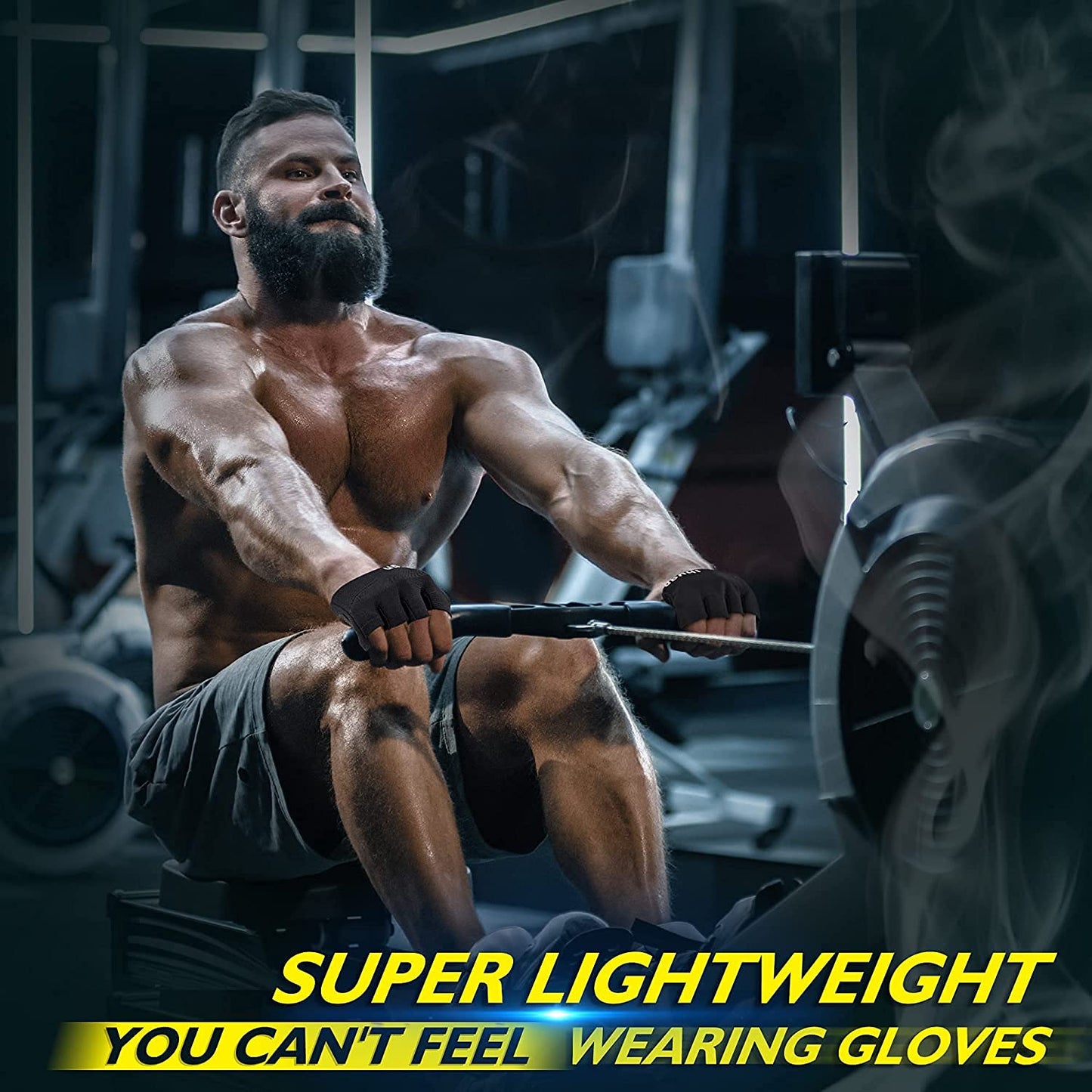 ihuan New Weight Lifting Gym Workout Gloves Men & Women, Partial Glove Just for The Calluses Spots, Great for Weightlifting, Exercise, Training, Fitness… (Black, XS)