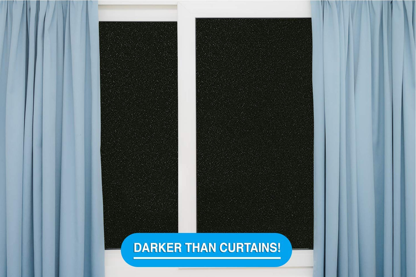 Total Blackout Window Film: 100% Light Blocking, Room Darkening Static Cling - No Residue Film for Privacy, Home Security, and Day Sleep - Easy Removal UV Prevention Treatment (36 x 144 inches)