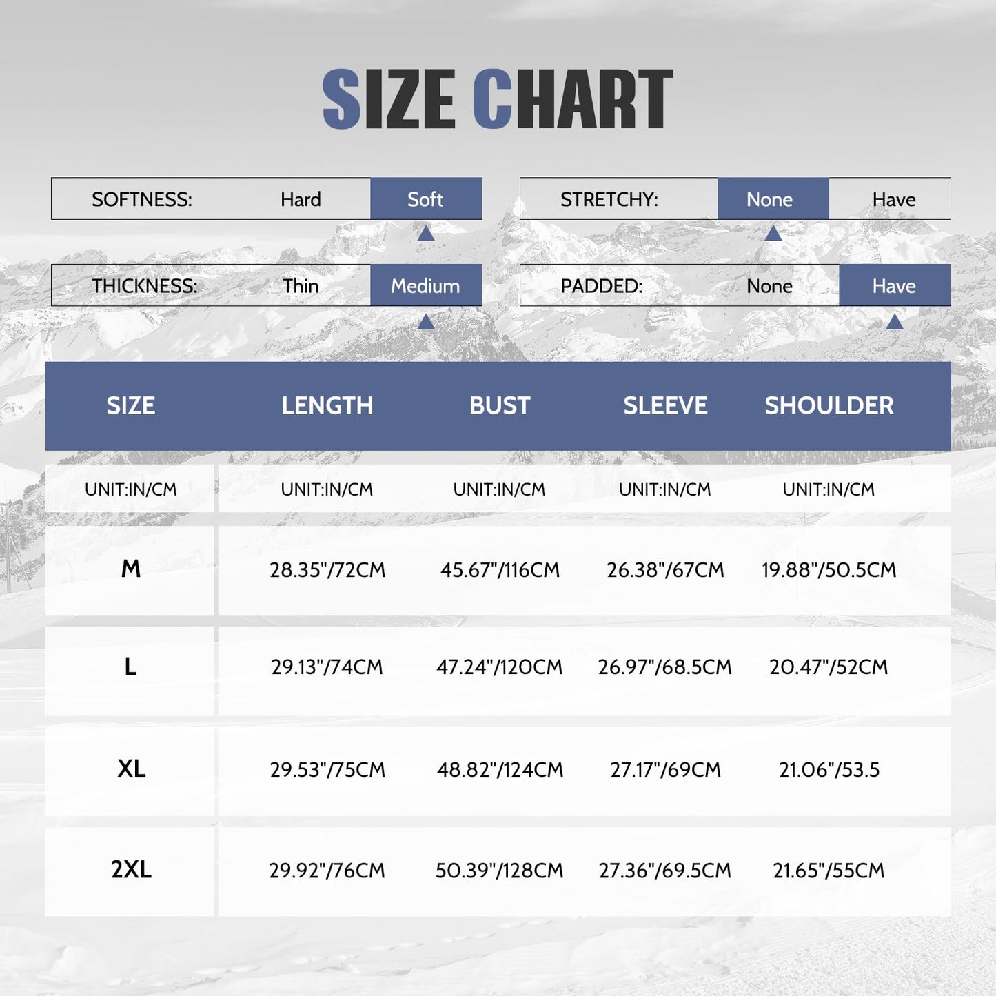 AOTORR Men's Winter Jacket Thick Thermal Cotton Warm Fleece Lined Coat Outdoor Mountain Hiking Skiing Jackets Grey M