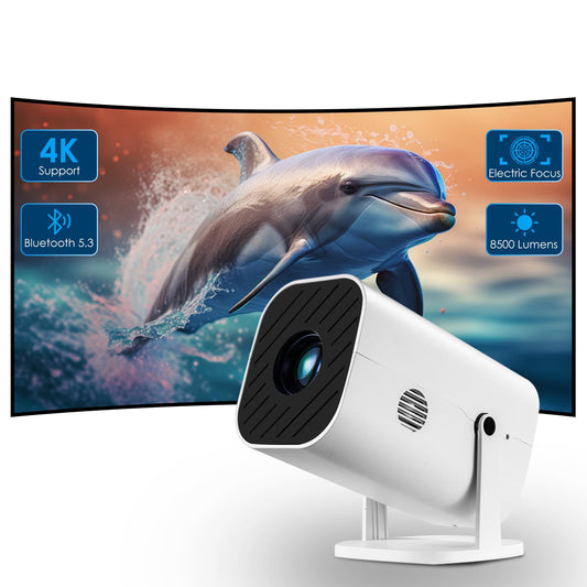 [180°Adjustable Stand] [Electric Focus] [Built-in Speaker] Mini Projector With Bluetooth,Projector for Bedroom, Native 1080P, Compatible 4K, Compatible with Android/iOS/TV Stick/PS5/Laptop/HDMI/USB