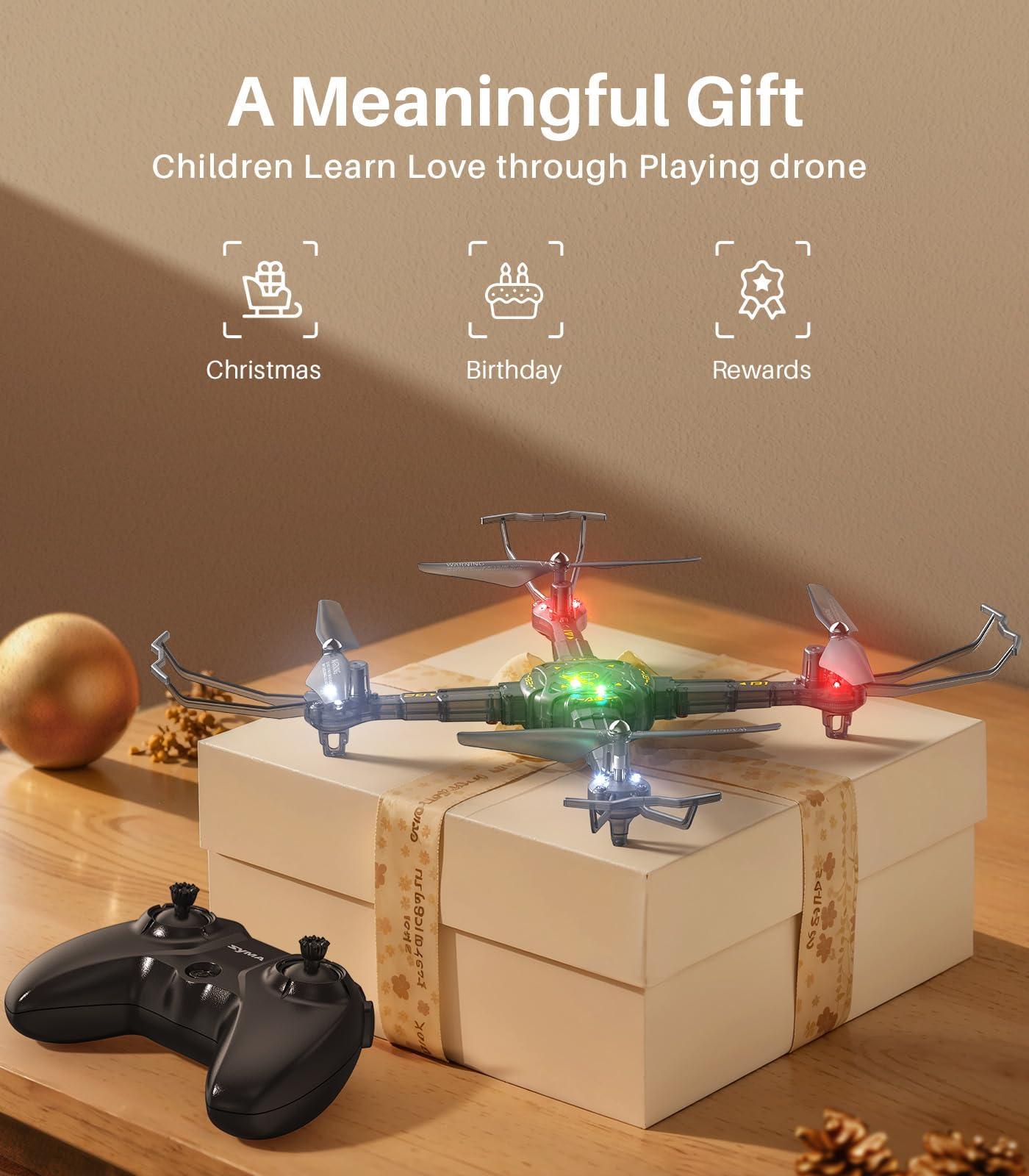 Drones for Kids, SYMA X440 RC Helicopter Drone with Detachable Arms with 7-Color Light Switching, 16 Stunts, 2 Batteries and Altitude Hold, Remote Control Toys for Boys Girls