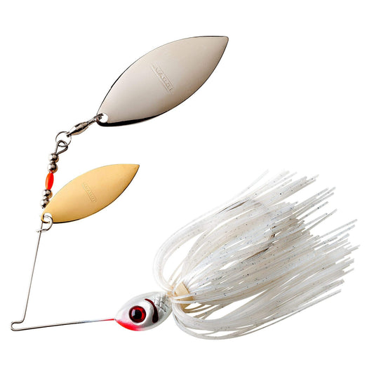 BOOYAH Blade - Double Willow Blade - Satin Silver Glimmer - 1/2 oz, Model:BYBW12636