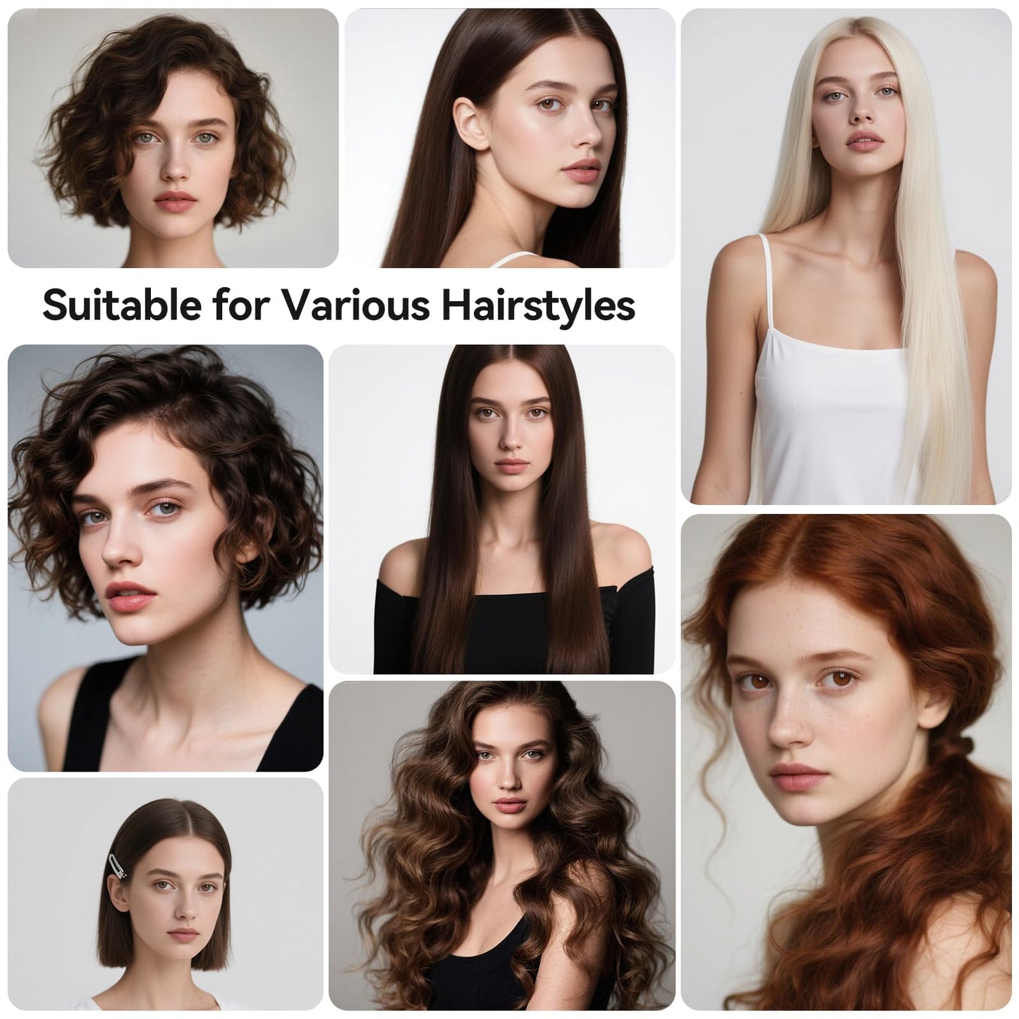 Cordless Curling Iron Hair Straightener: Travel Mini Flat Iron USB Rechargeable 4000 mAh 2 in 1 Small Cordless Portable Hair Curler