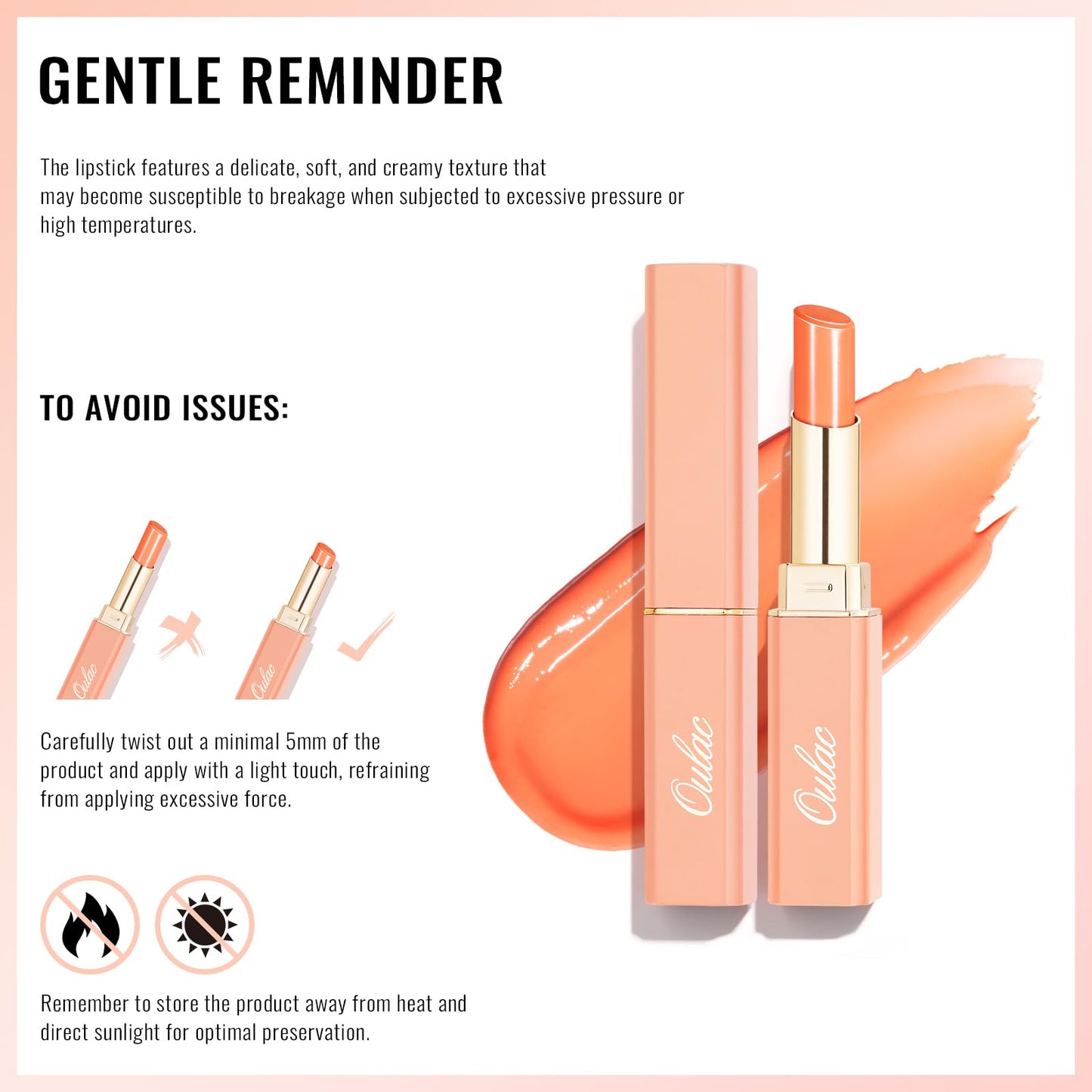 Oulac Shine Red Lipstick for Women, 2 in 1 Glossy Light Red Tinted Lip Balm, Hydrating Lipstick for Dry Lips, Moisture Shine Juicy Finish Vegan 2.2g/0.07oz (17)