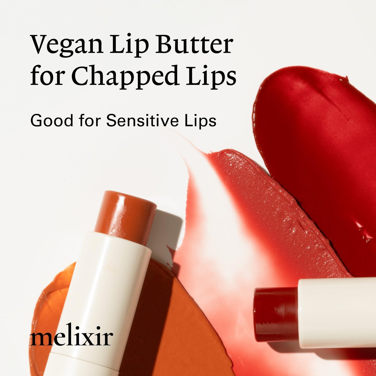 Melixir Vegan Lip Butter #10 Flutter(Tinted) (+11 more colors), Bee Free, Petrolatum Free, Deep Nourishing Plant-Based Vegan Chapstick, Lip Balm for Dry, Cracked and Chapped Lips