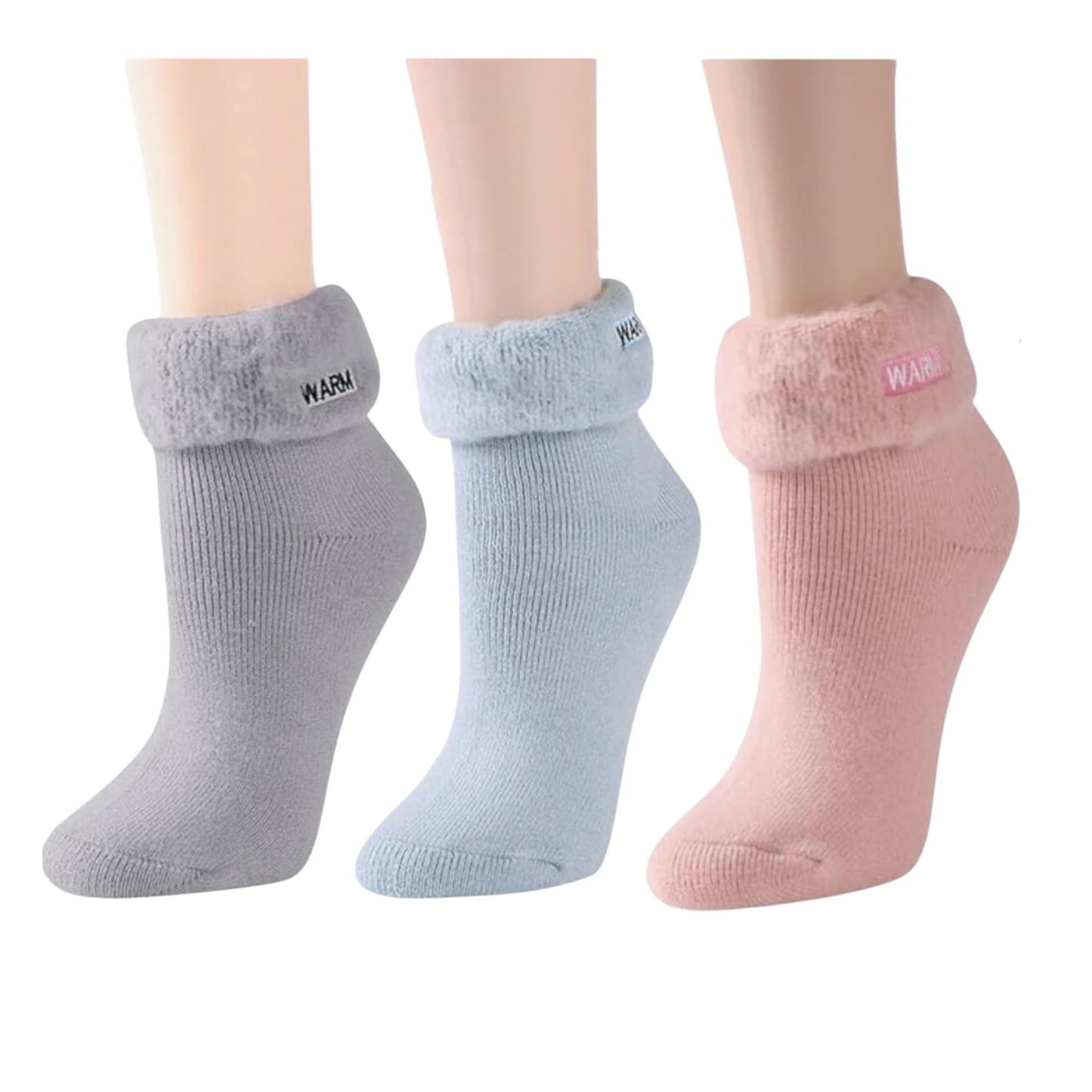 DYMIAG 3 Pairs Women Socks Warm Winter Thermal Thick Socks Crew Length Boot Super Soft Socks Gifts for Women Mom