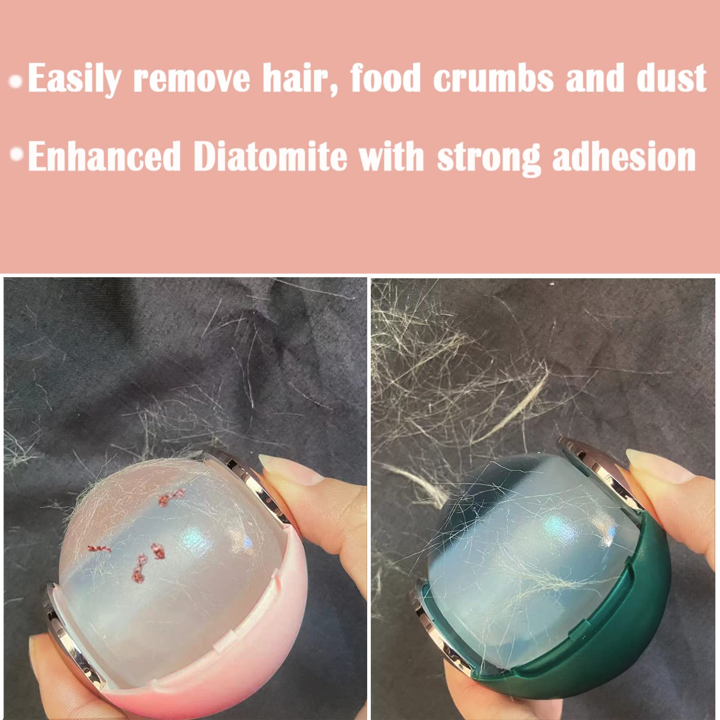 CALMTEE Reusable Gel Lint Roller Ball, Sticky Washable lint Roller Portable Small Dog Cat Pet Hair Lint Remover Tool for Clothes, Pocket Traveling Essentials