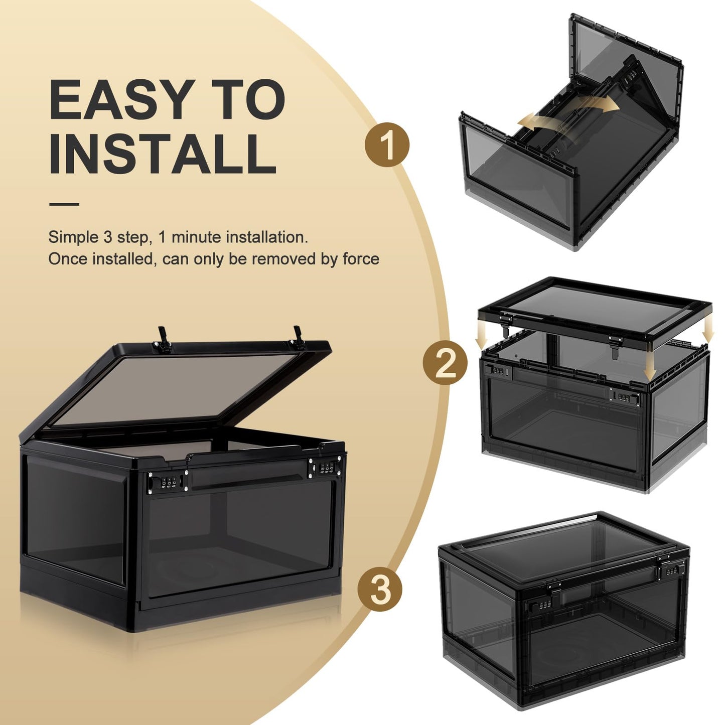 Lalifebuss Large Lock Box for Personal Items, 24 Litre Combination Lockable Storage Box for Office Locker/School/Medicine/Snacks/Phone Jail/Electronic/Home