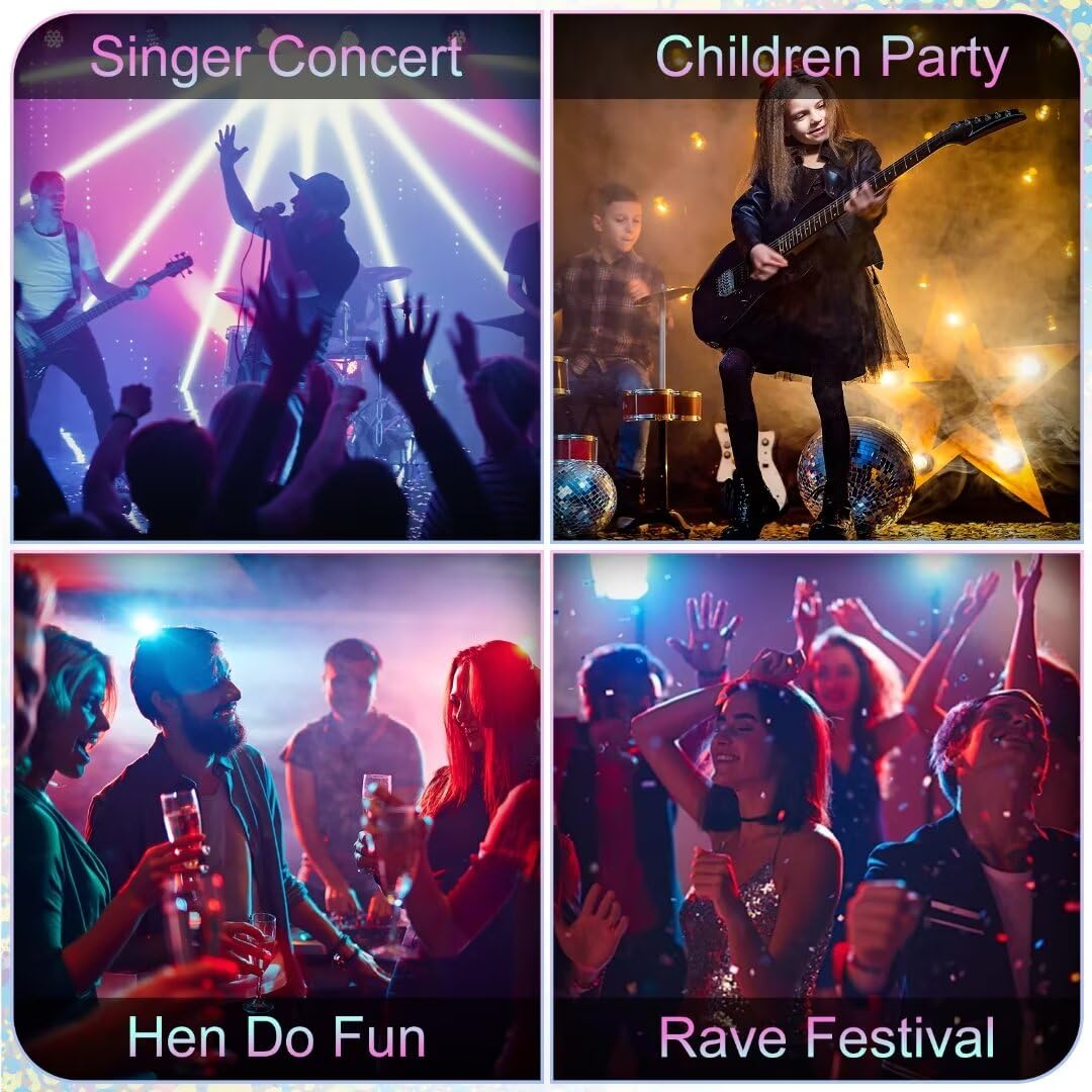 Drawdart Light Blue Face & Body Glitter,Chunky Glitter for Face Body Eye Lip Hair,Singer Concerts Iridescent Face Paint Glitter Makeup 50ml,Easy Application & Removal