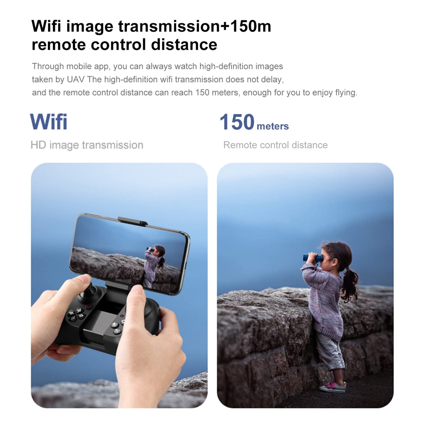 Hylukon Drones with Camera for Adults 6K Foldable Headless Drone with Obstacle Avoidance Function Optical Flow Positioning Gesture Photography with Storage Bag 2 Battery