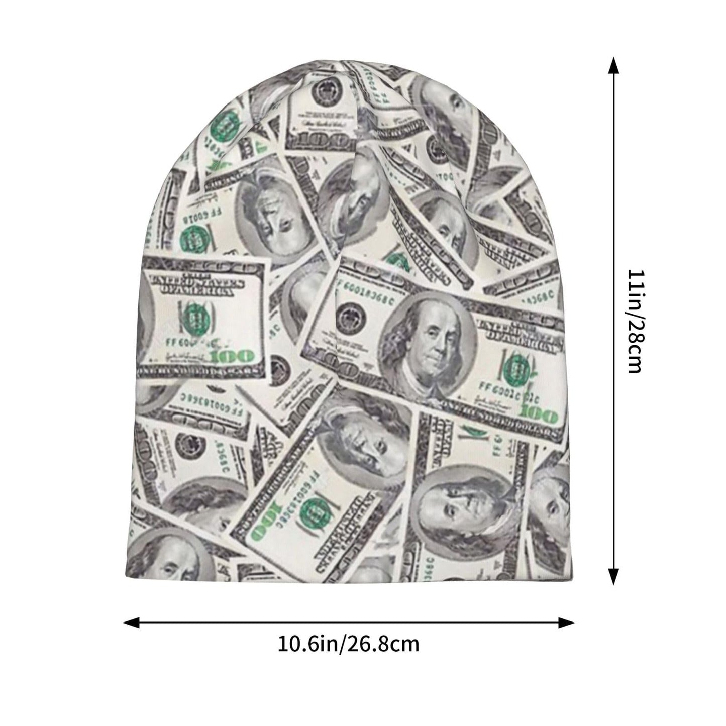 zilobkfe Us Bill Dollars Money Knit Beanie Hat Adults Stretch Knitted Skull Beanies Cap Hats for Women Men