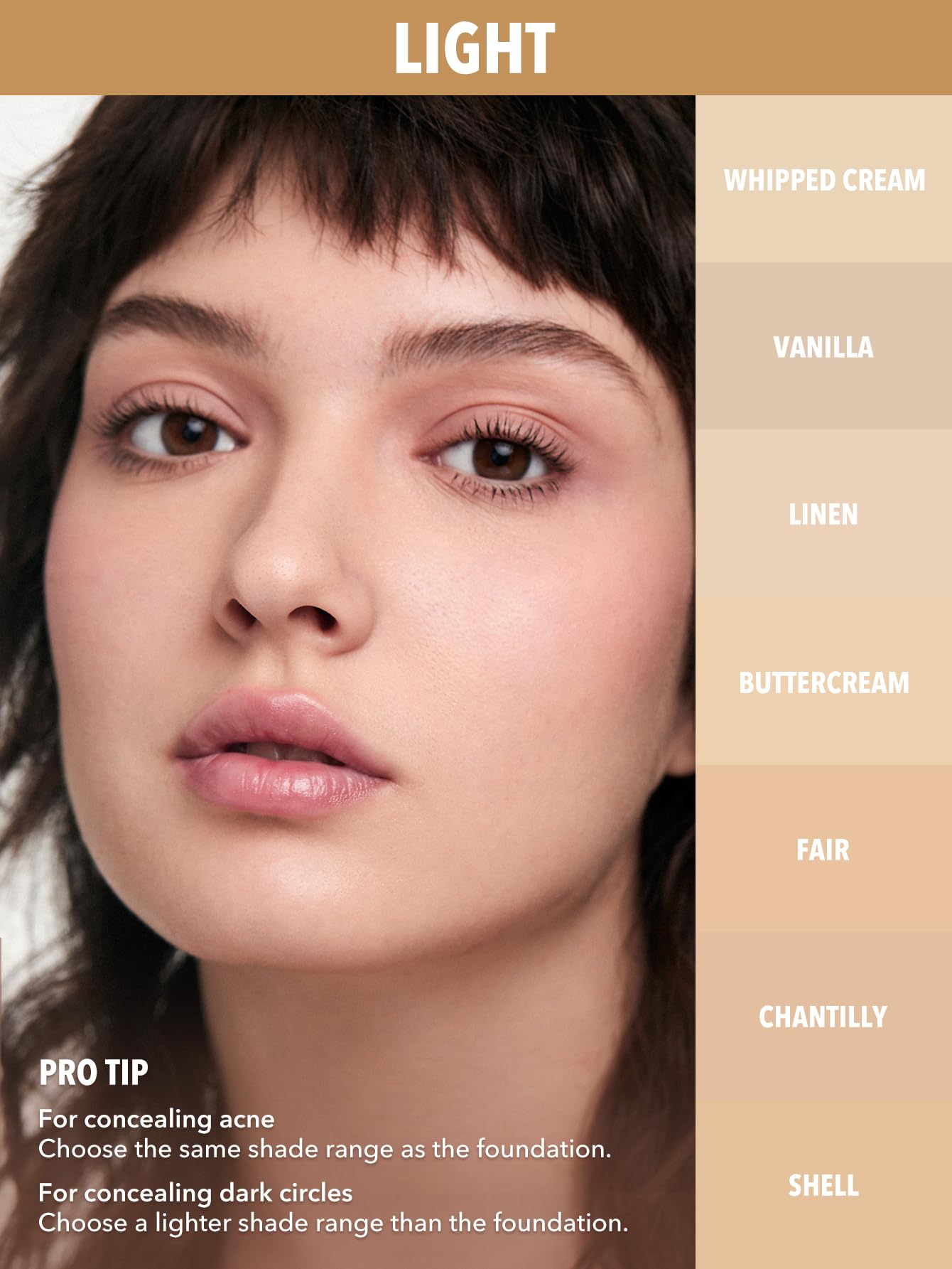 SHEGLAM 12HR Full Coverage Concealer Matte Finish Concealer Stick for Under Eye and Dark Circles - Chantilly