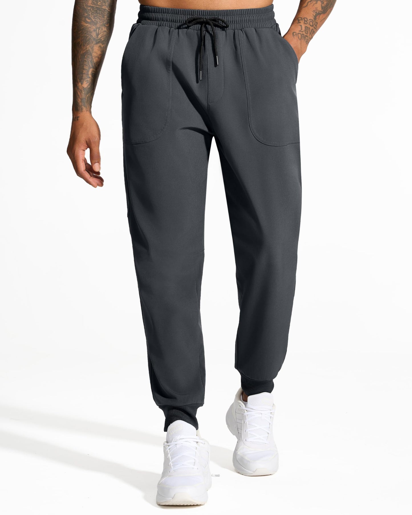 ISEEGZ Fleece Lined Pants for Men Mens Winter Joggers Sweatpants Active Track Workout Running Pants with Deep Pockets