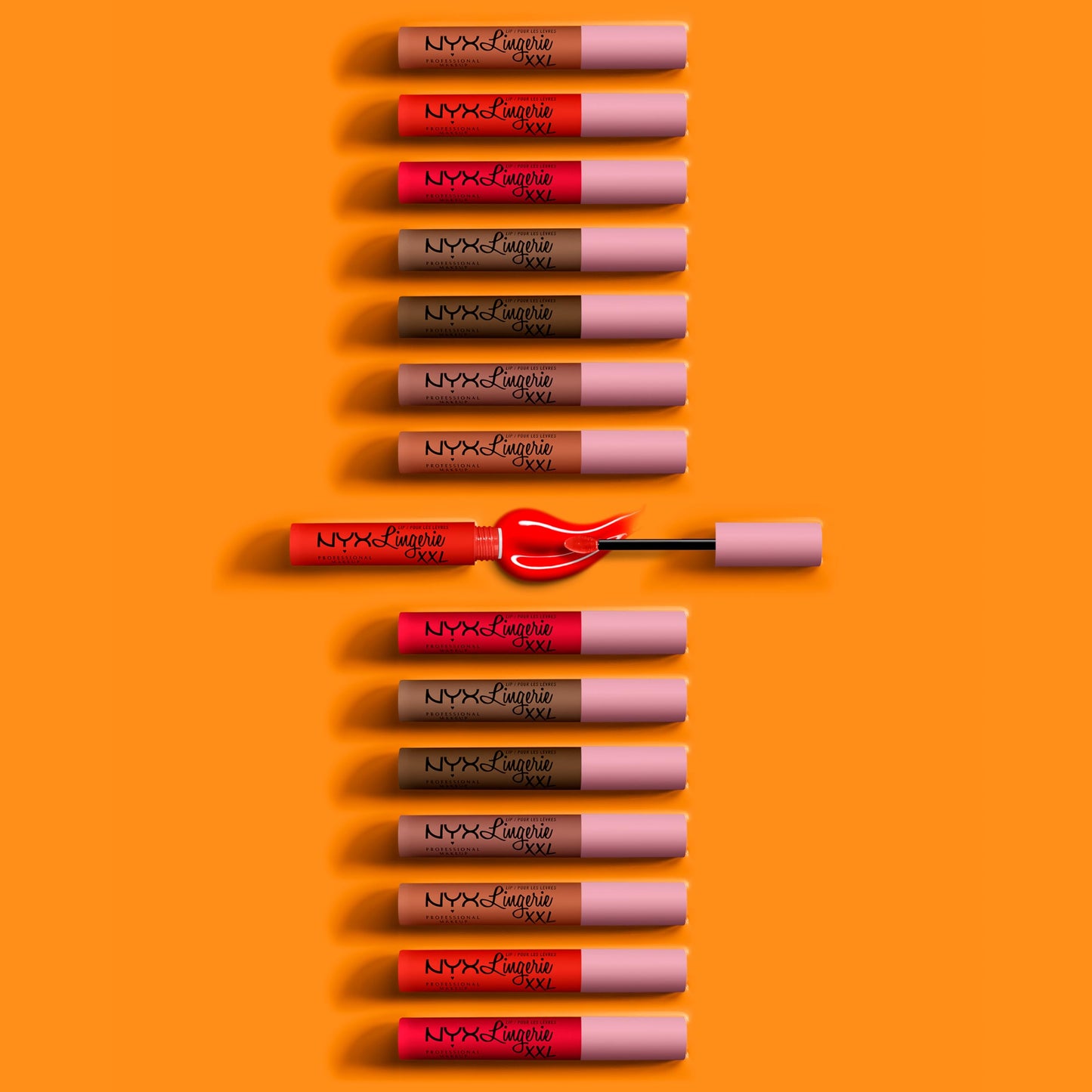 NYX PROFESSIONAL MAKEUP Lip Lingerie XXL Matte Liquid Lipstick - Gettin Caliente (Bright Red Orange)