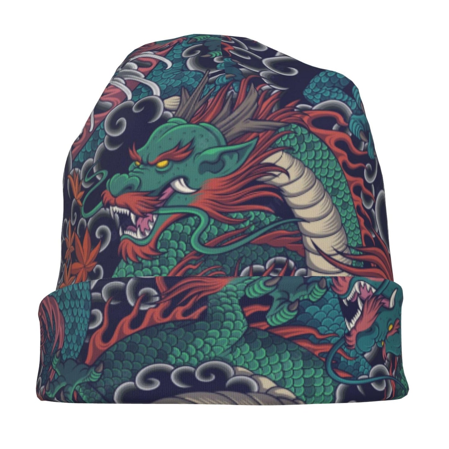 Cool Dragon Beanie Skull Cap Chemo Hat Cancer Headwear Knit Hat Scarf Nightcap for Women Men