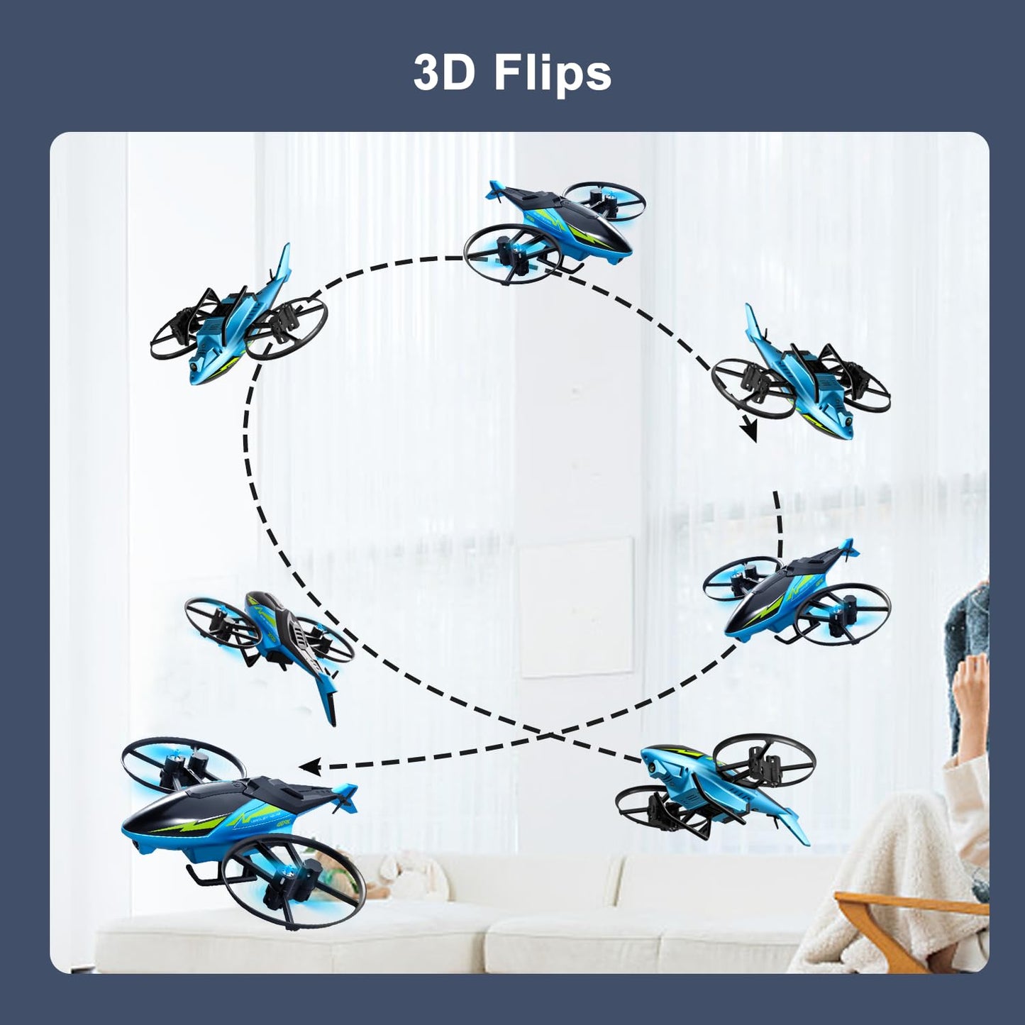 4DRC M3 Drone with 1080P HD Camera for Adults Kids Beginners,Remote Control Foldable quadcopters Helicopter Boys Toys/Gift,with Auto Hover, One Key Start,3D Flips