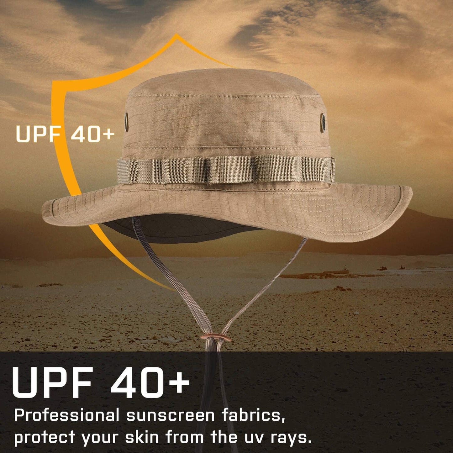 GLORYFIRE Boonie Hat Military Tactical Boonie Hats for Men Women Hunting Fishing Outdoor Tan